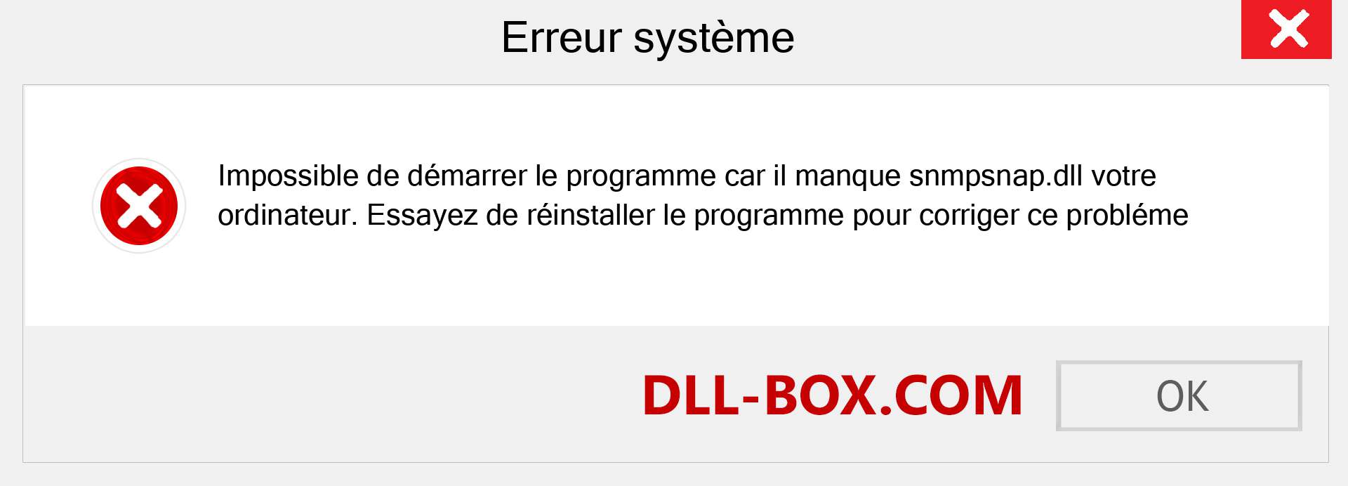 Le fichier snmpsnap.dll est manquant ?. Télécharger pour Windows 7, 8, 10 - Correction de l'erreur manquante snmpsnap dll sur Windows, photos, images